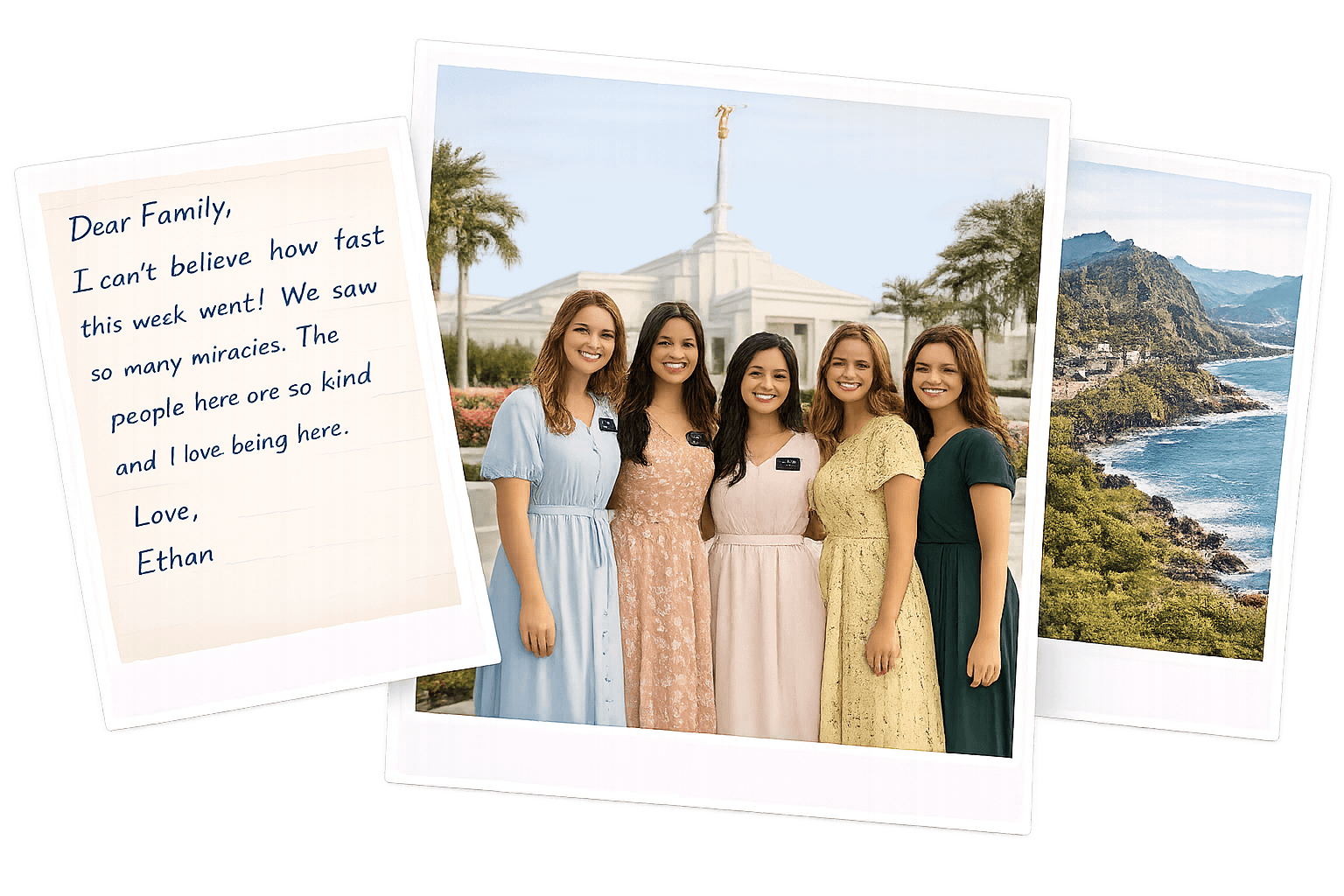 Mission photos and letters preserved for a family
